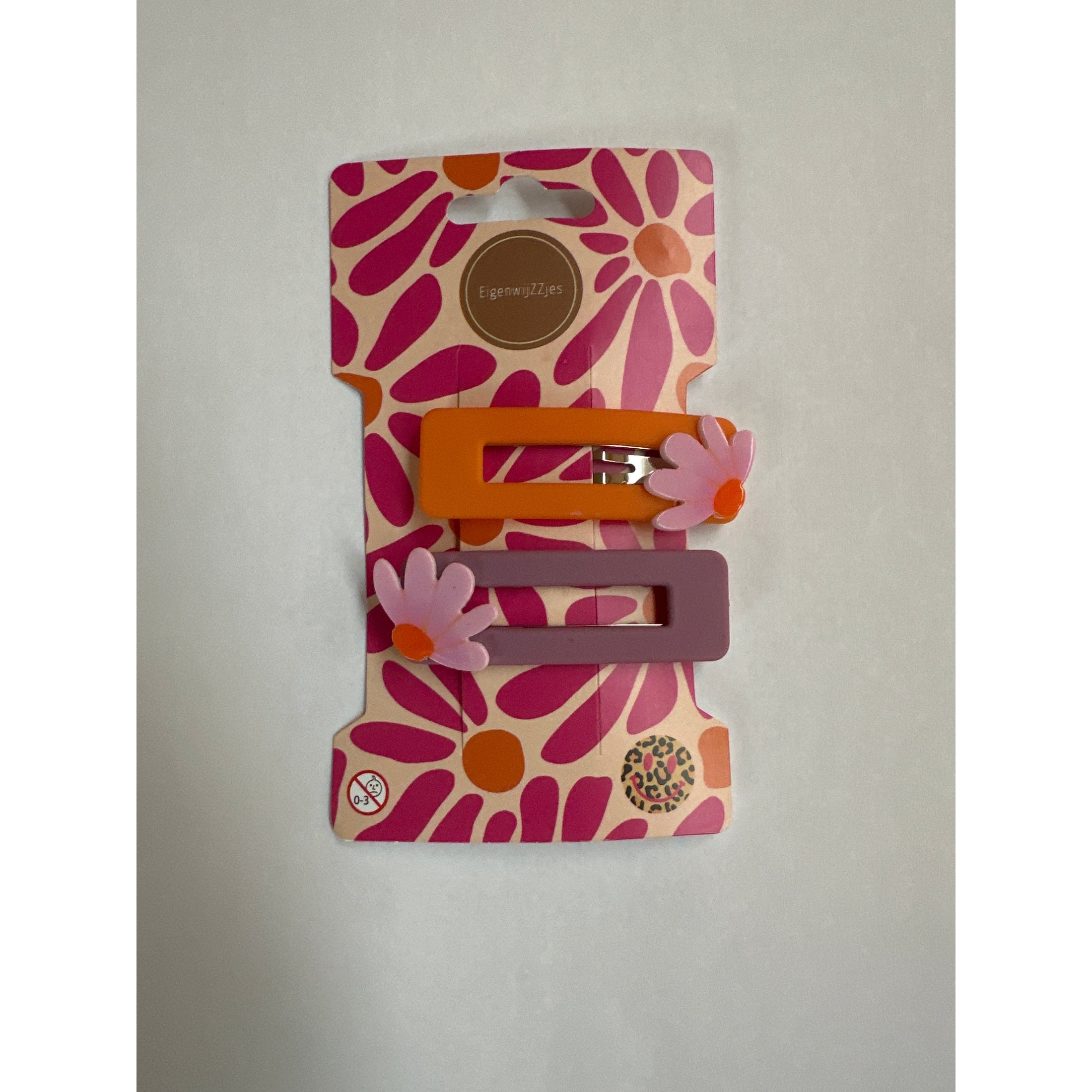 Haarspeldjes oranje/paars