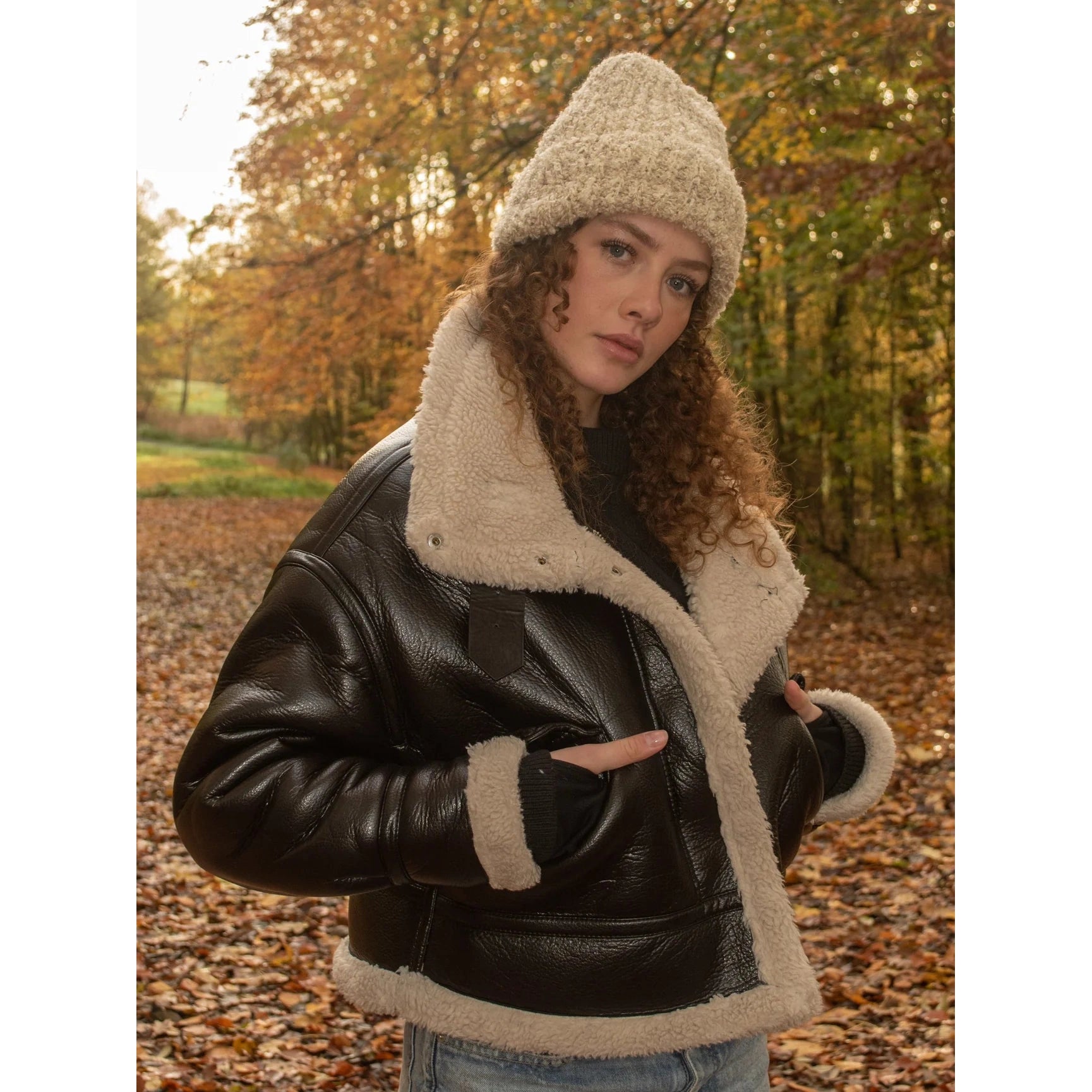 Wintermuts met satijnen voering