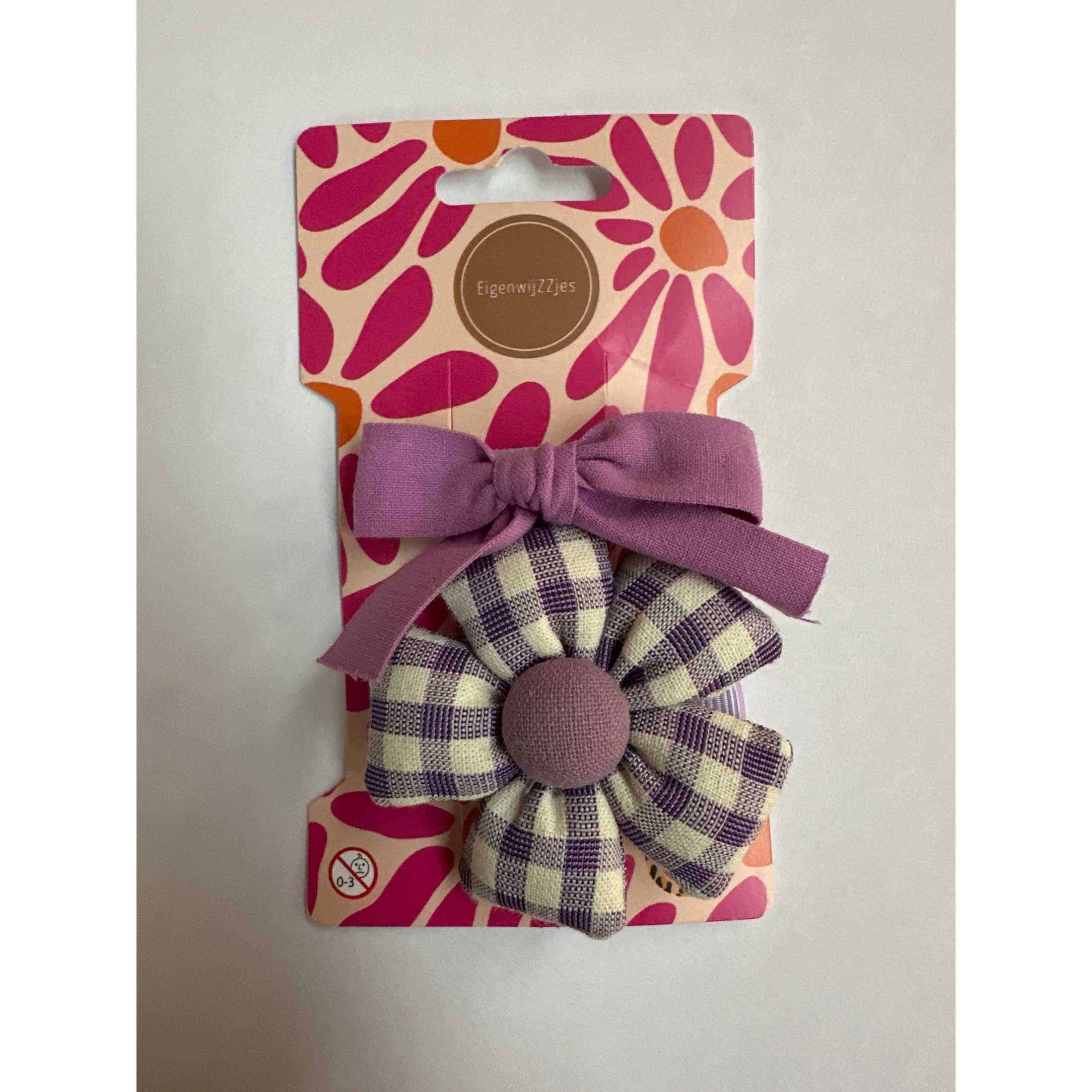 Haarspeldjes lila / bloem