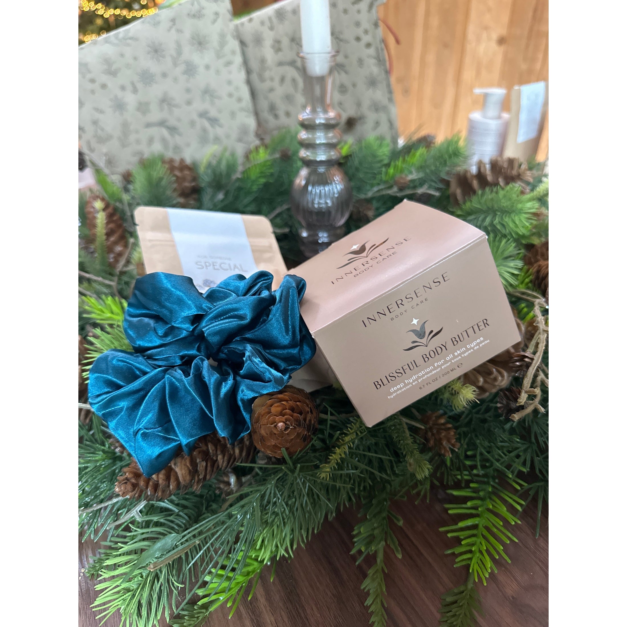 Kerstpakket Body butter + scrunchie + Bath salt